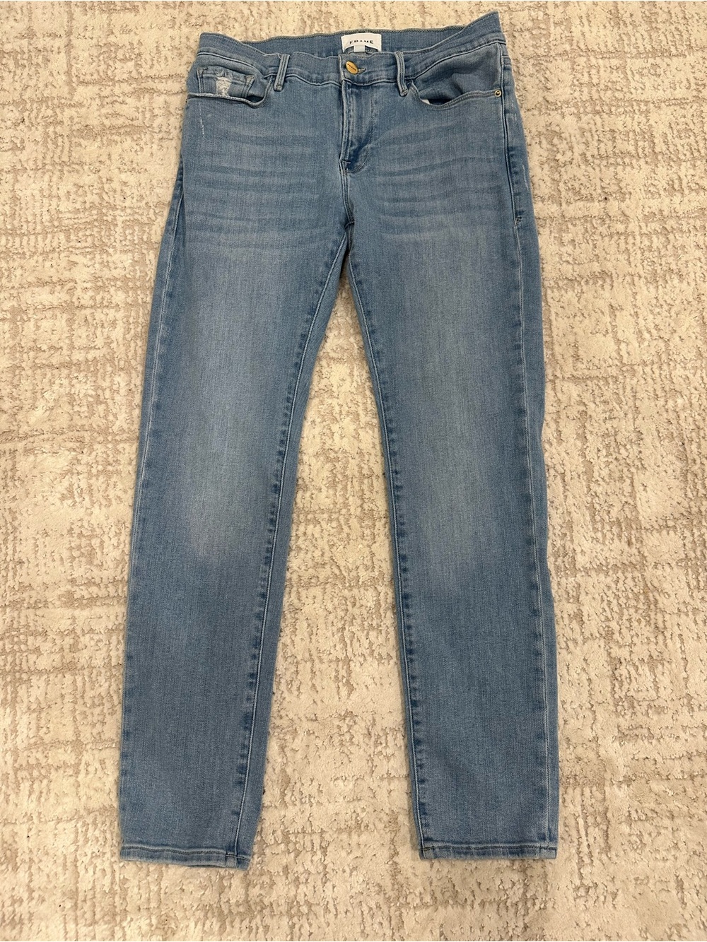 FRAME Le Garçon Skinny Jeans Light Wash Size 27